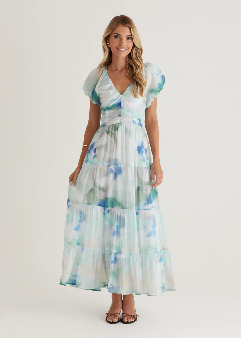 Sahnee Maxi Dress - Mint Haze