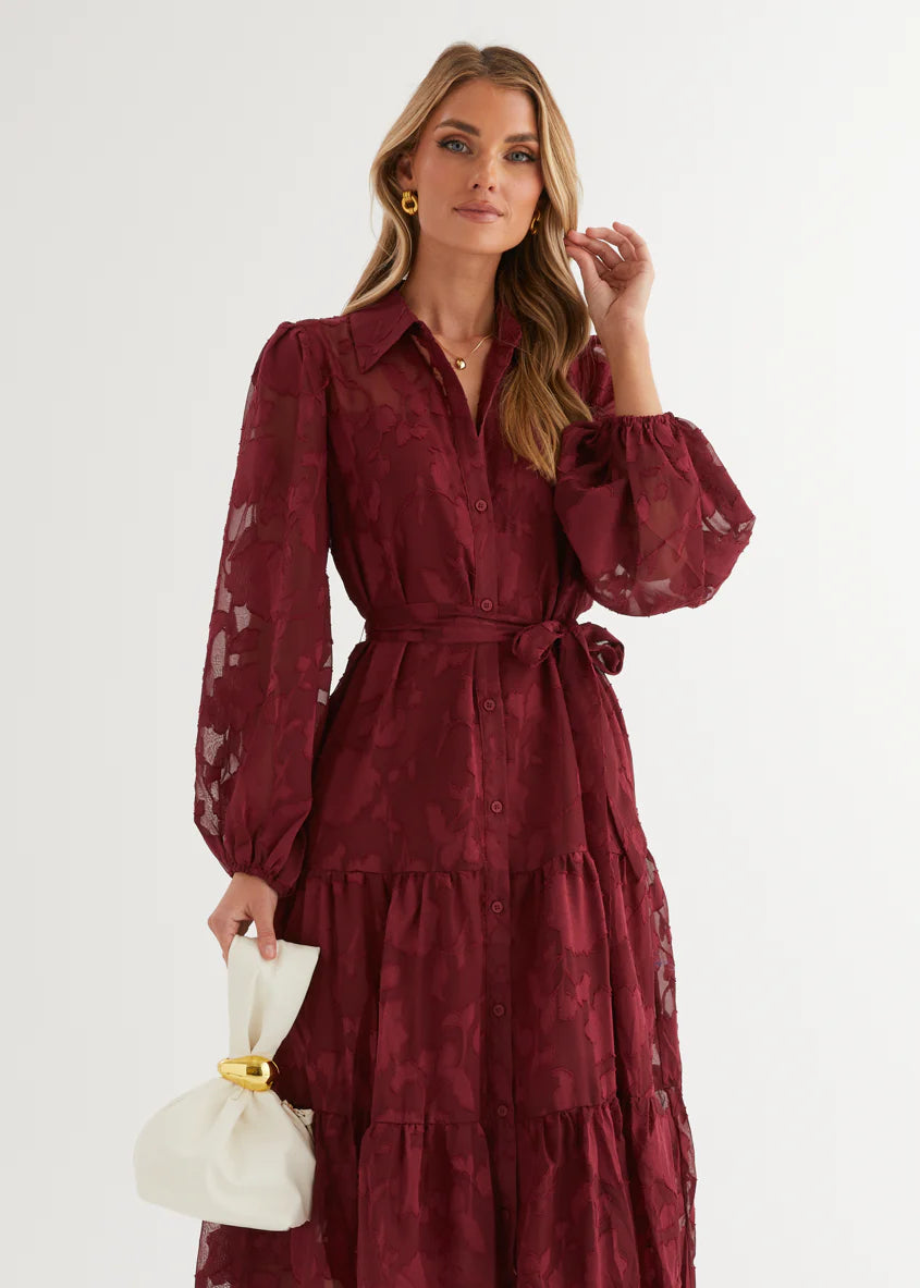 Lucinda Maxi Dress - Burgundy