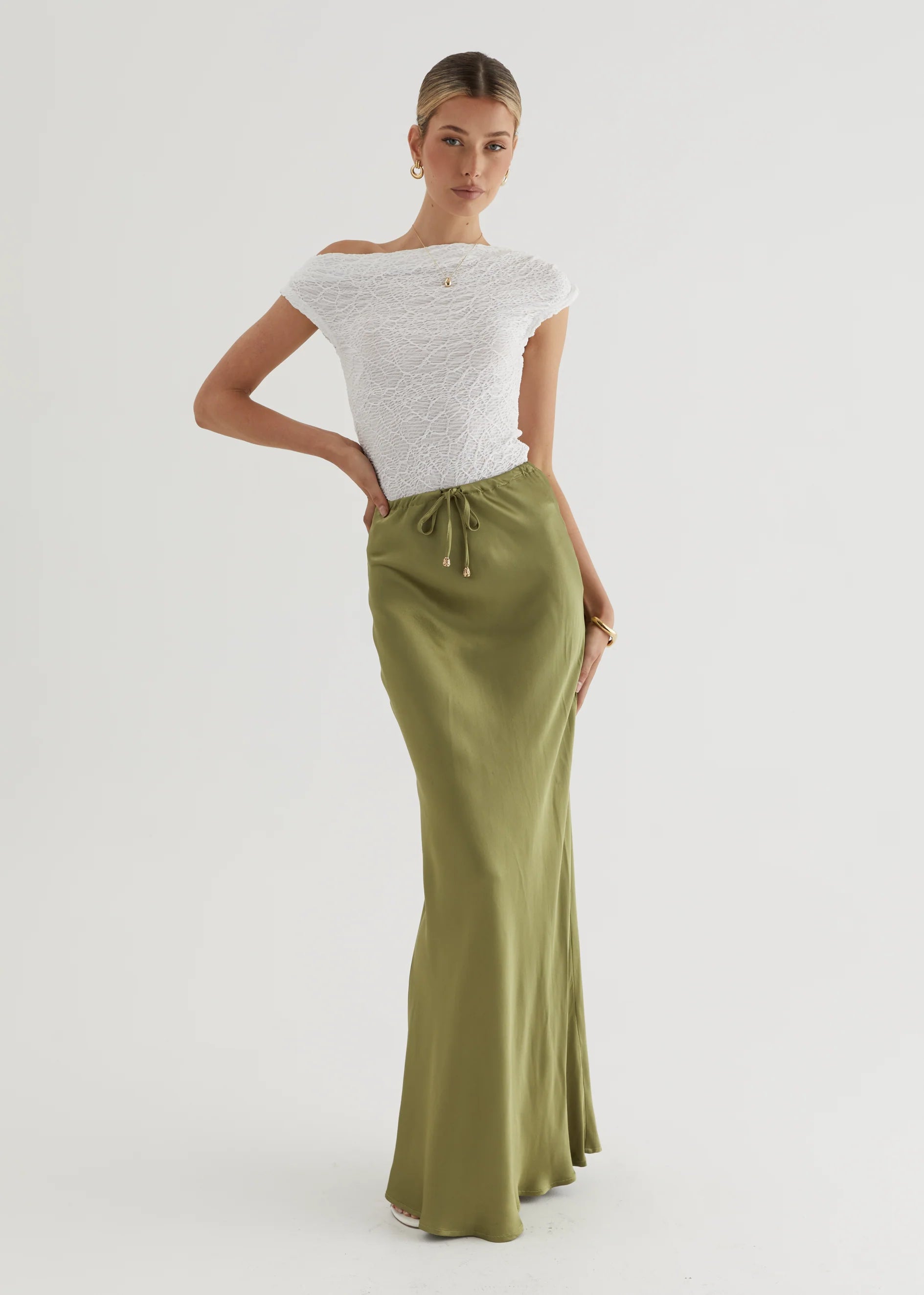 Sasha Maxi Skirt - Olive