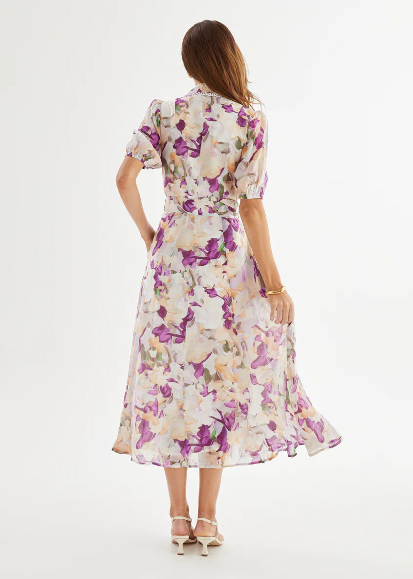 Melani Midi Dress - Violet Garden
