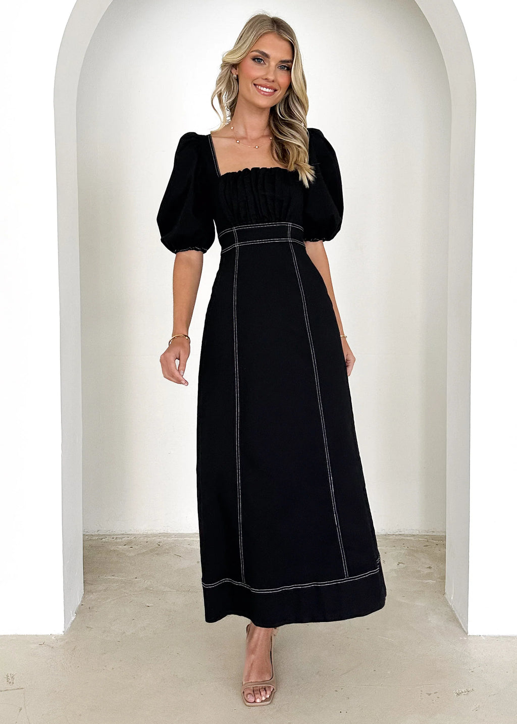 Silsta Denim Midi Dress - Black