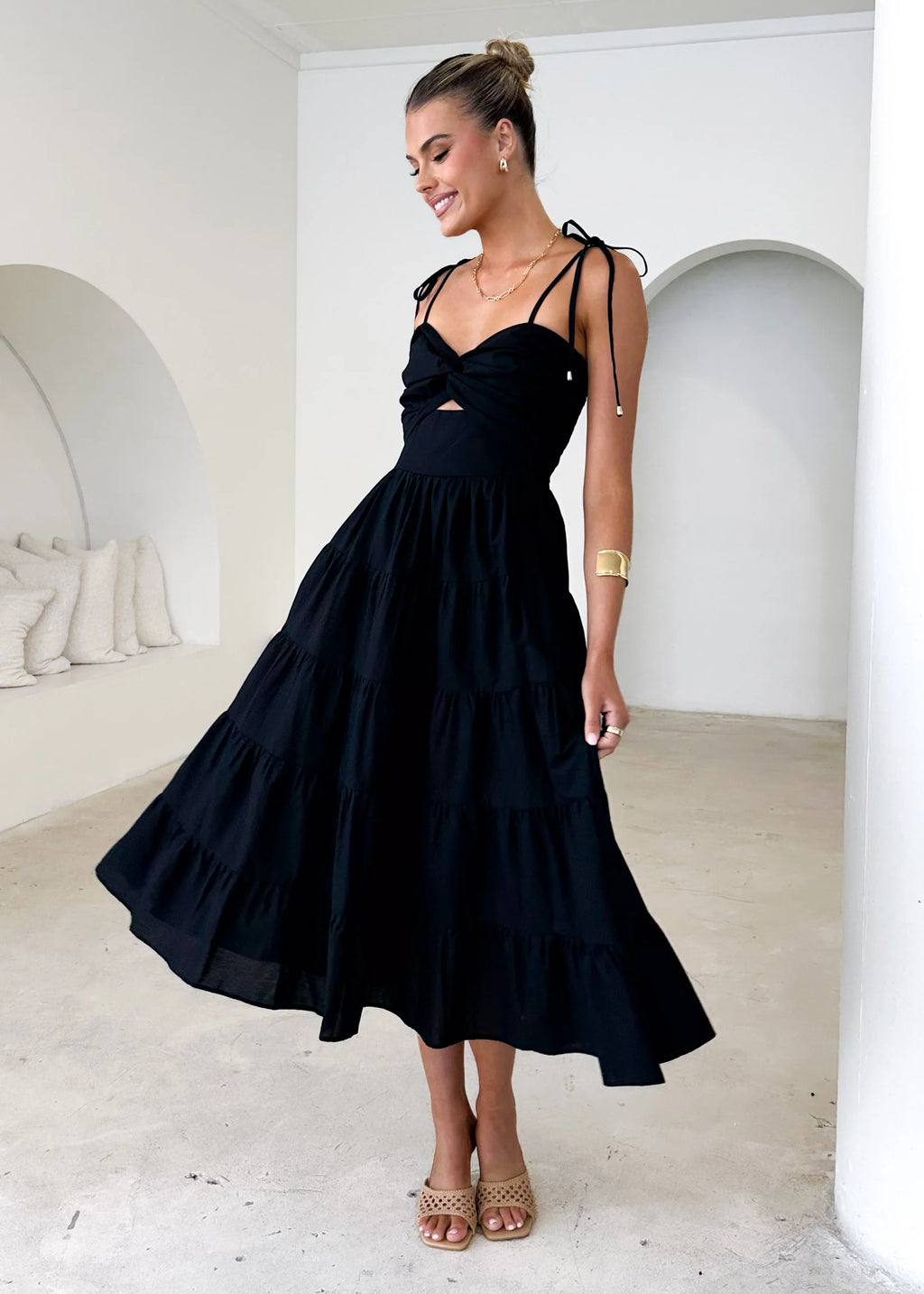 Tallia Midi Dress - Black