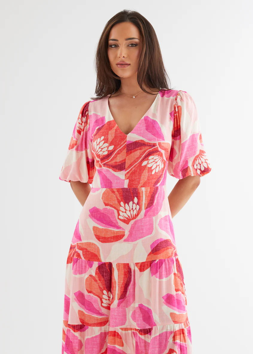 Lyndia Maxi Dress - Pink Rosalie