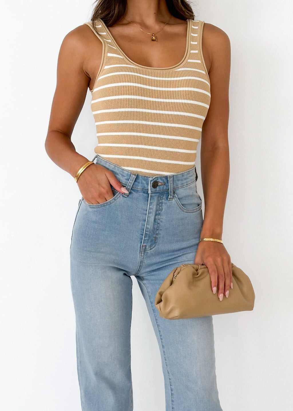 Lettah Stretch Wide Leg Jeans - Light Blue