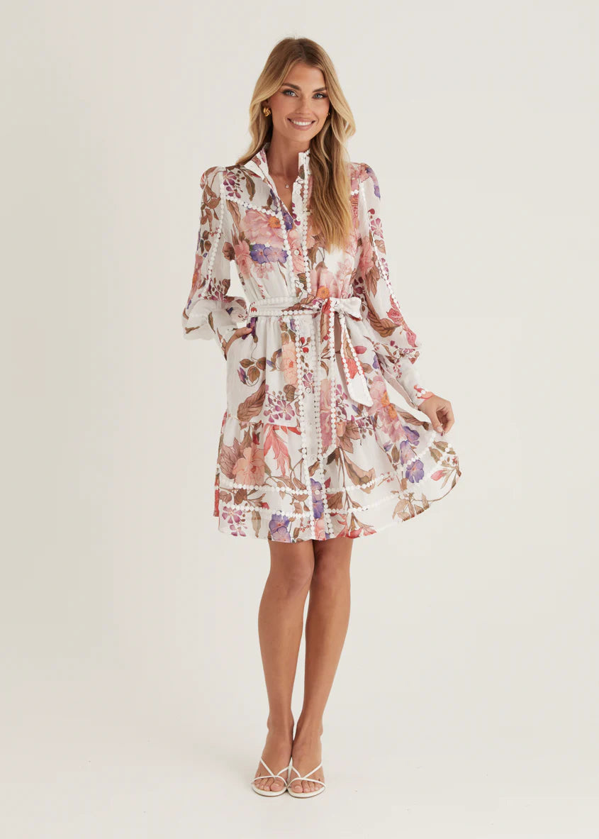 Aaliyah Dress - White Floral