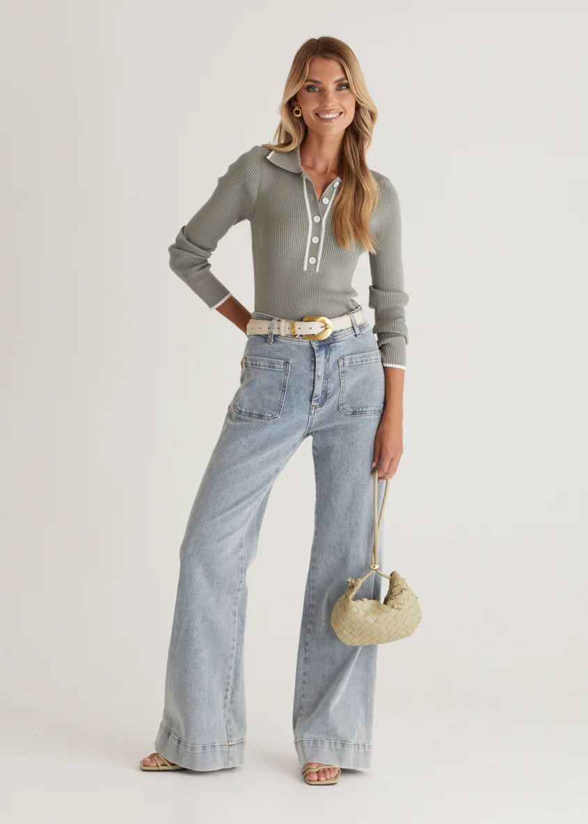 Nova Knit Top - Khaki