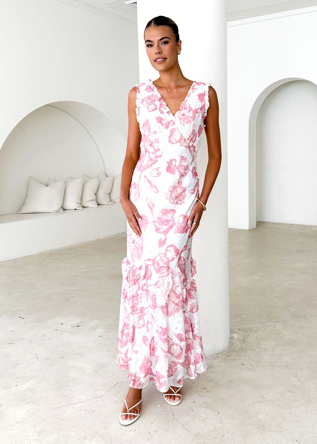 Arriane Maxi Dress - Pink Rose