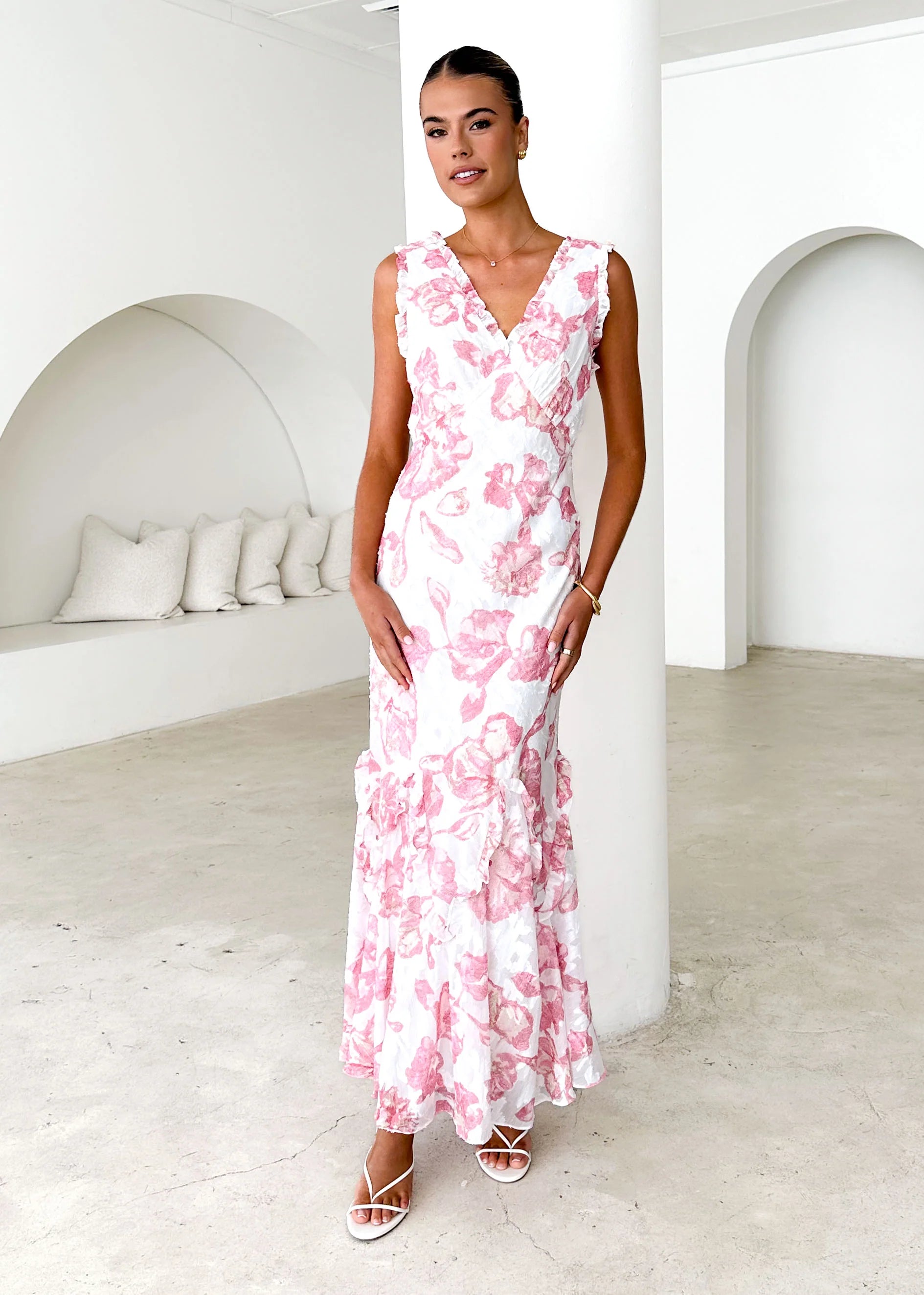 Arriane Maxi Dress - Pink Rose