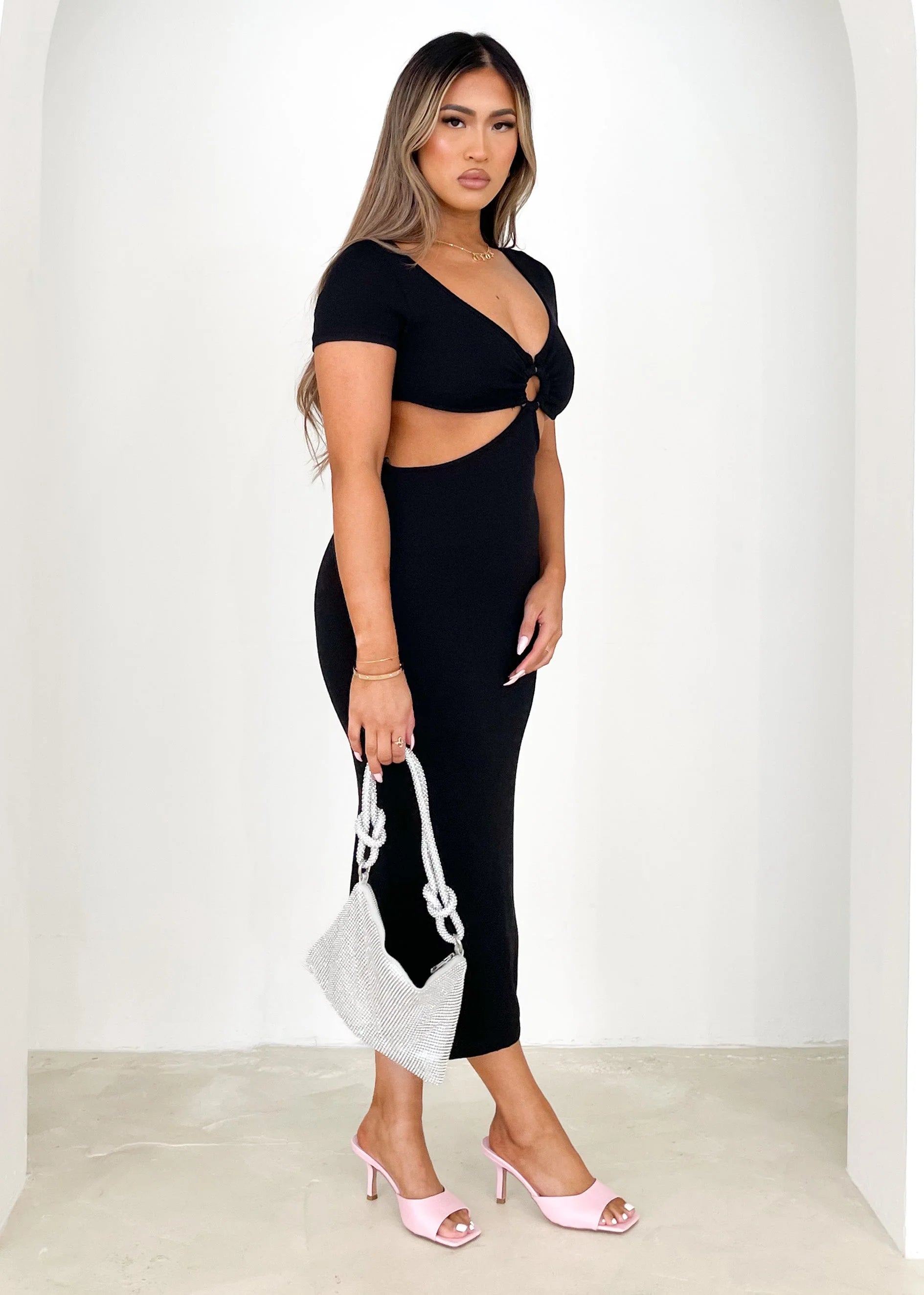 Alter Ego Midi Dress - Black