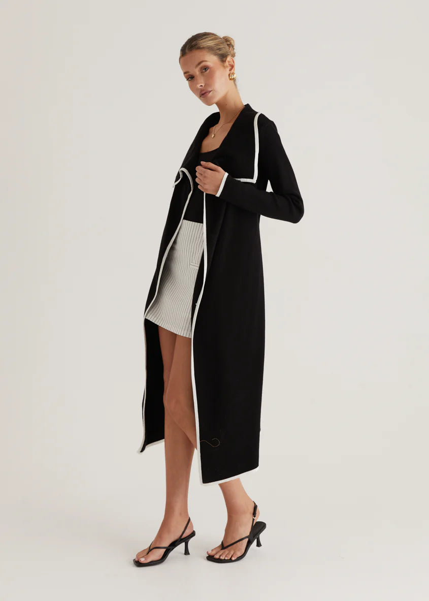 Portland Knit Coat - Black