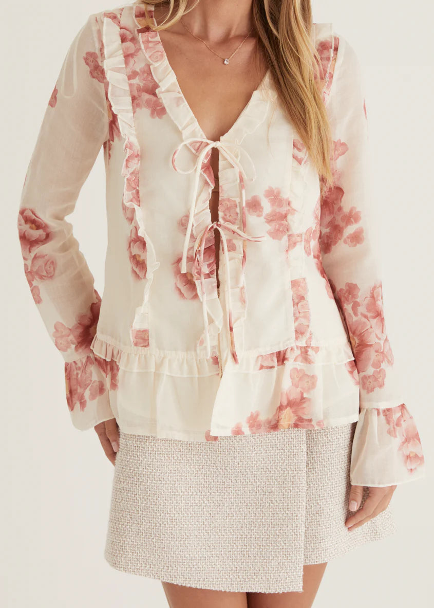 Daytona Blouse - Pink Floral