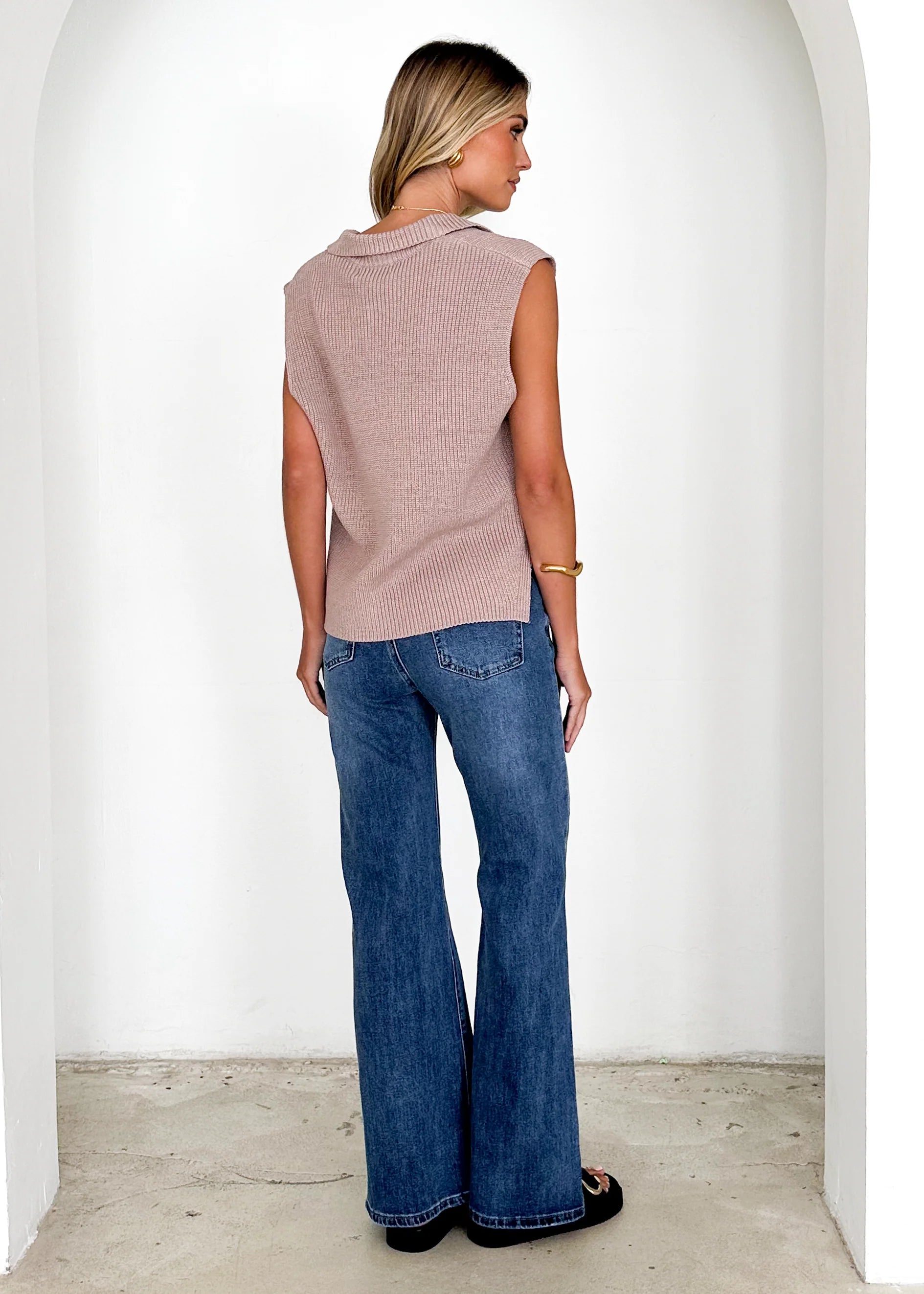 Laurine Knitted Vest - Beige