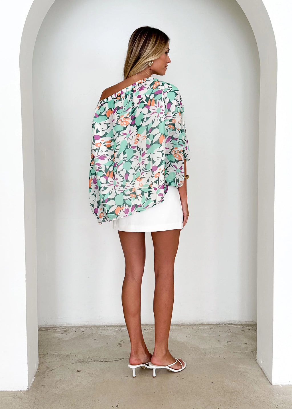 Bexley Off Shoulder Top - Rio Green