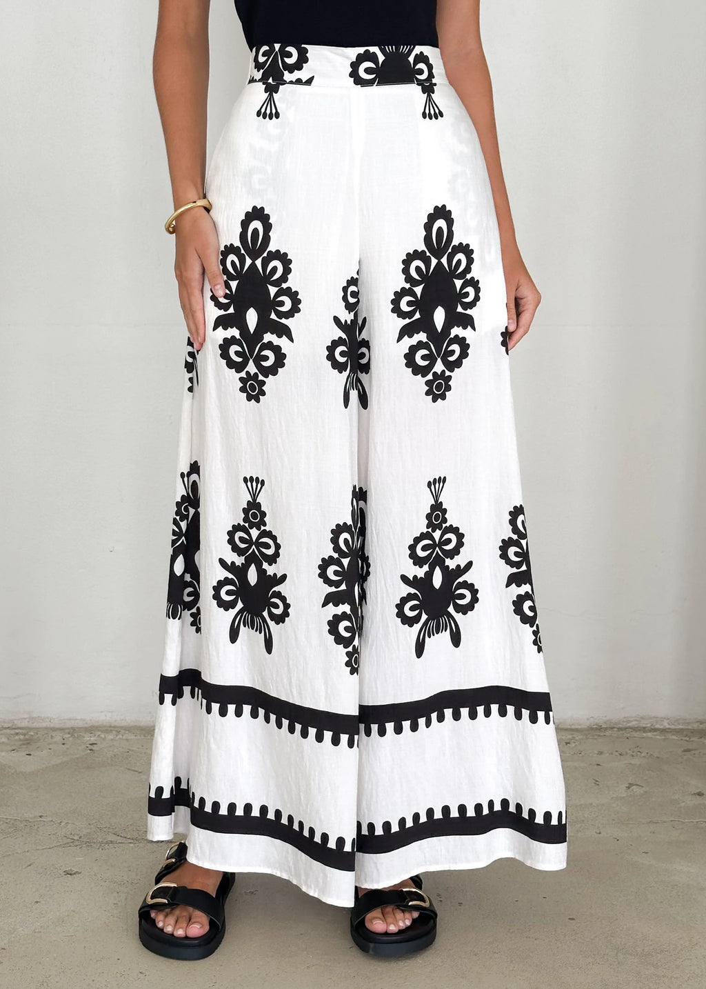 Kakoda Pants - Black Abstract