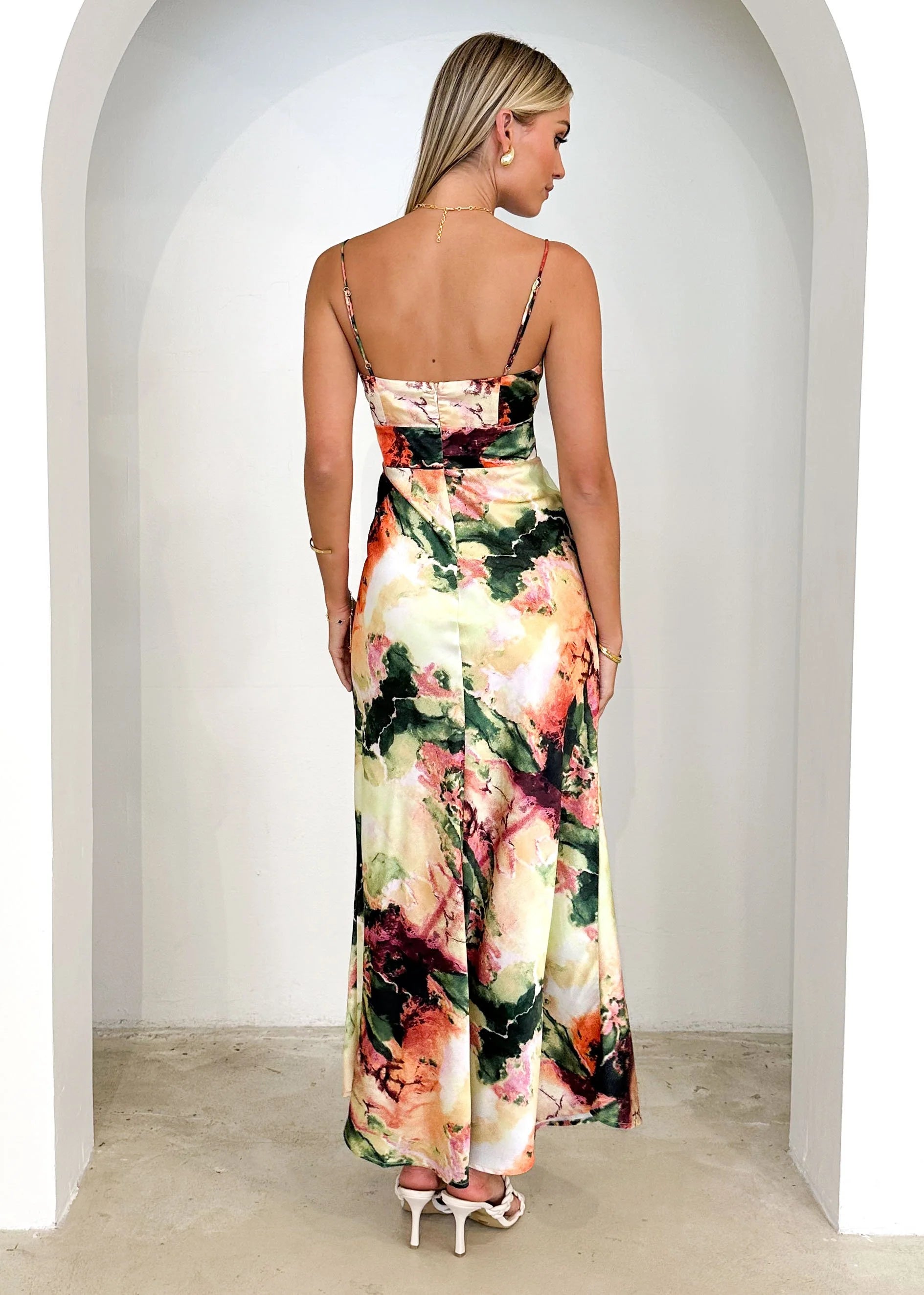 Craelo Maxi Dress - Green Splash