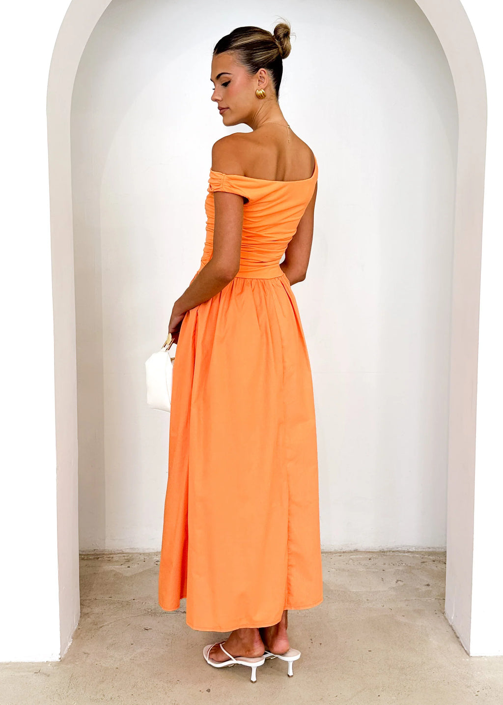 Innes Off Shoulder Maxi Dress - Orange