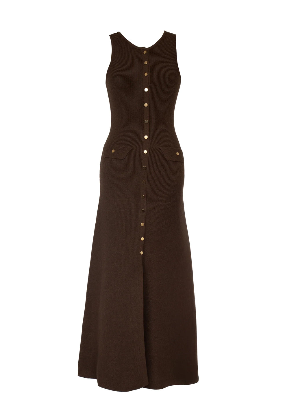 Tully Knit Midi Dress - Chocolate