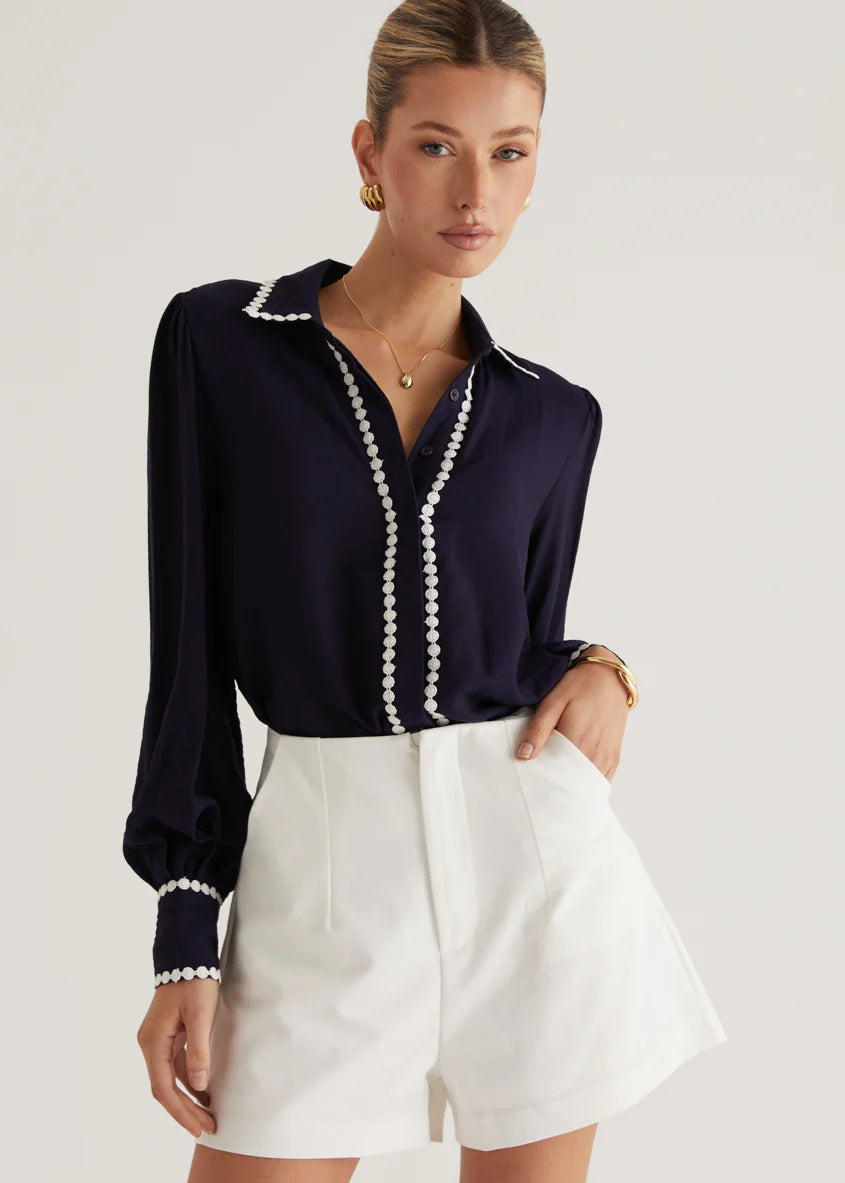 Sariyah Shirt - Navy