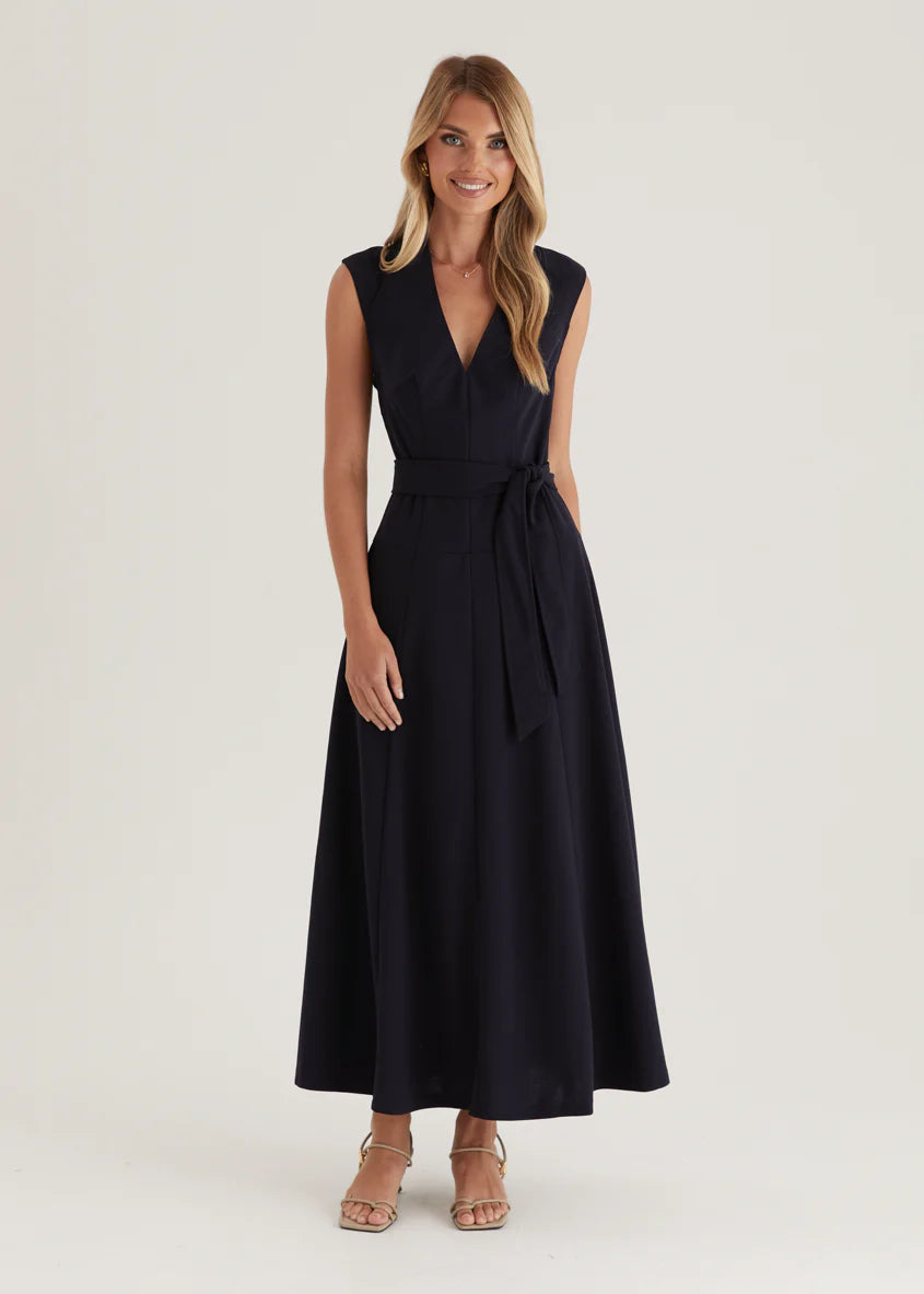 Manhattan Midi Dress - Navy