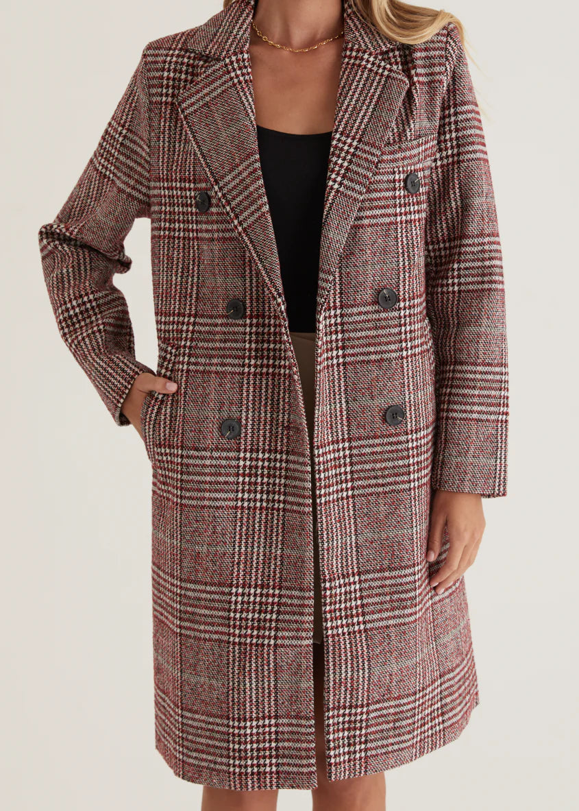 Jarren Coat - Red Check