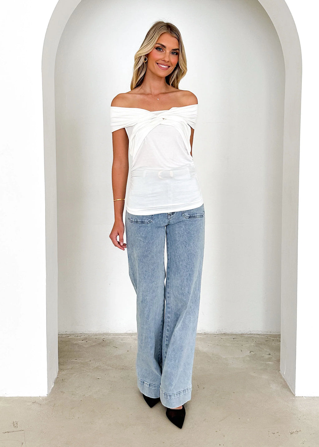 Kayla Twist Top - Off White