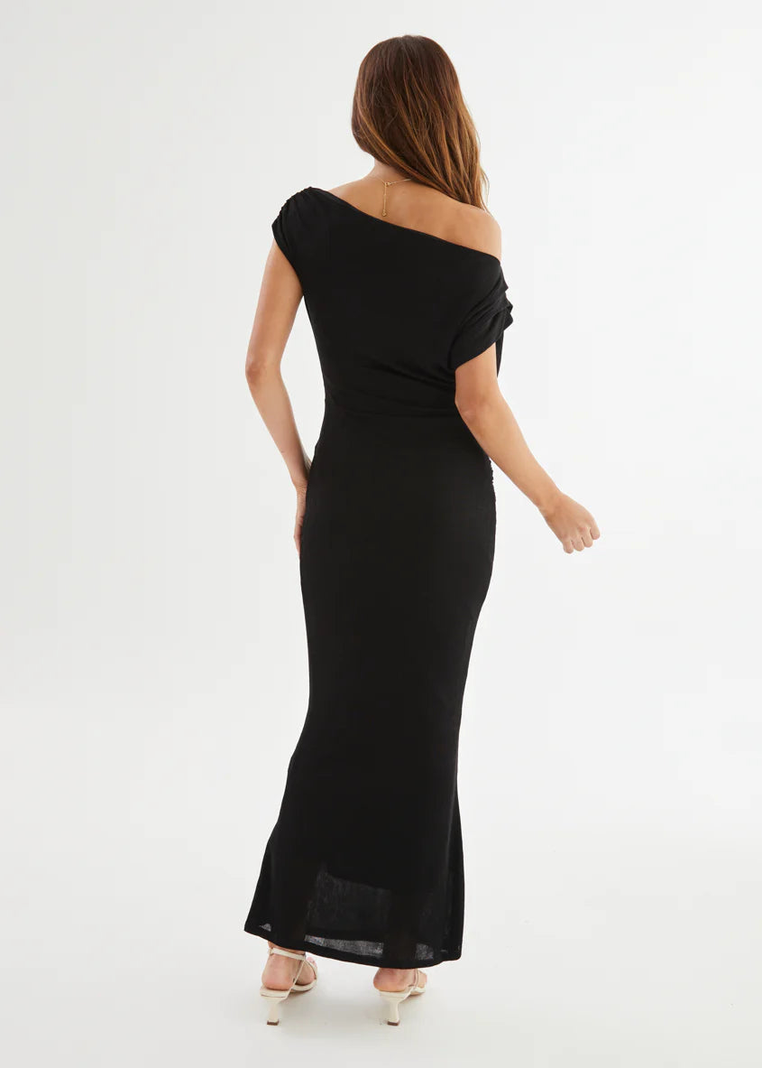 Chantelle Drop Shoulder Maxi Dress - Black