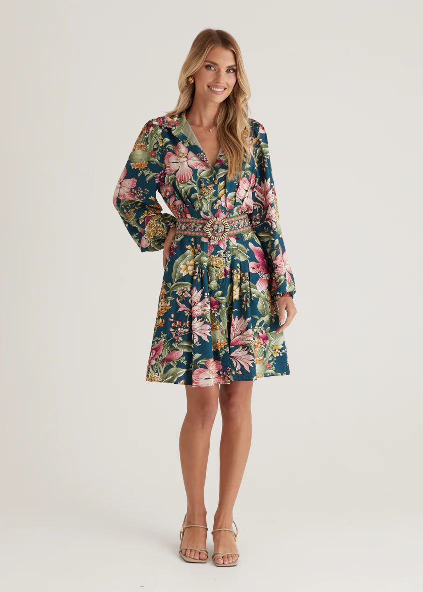 Melville Dress - Emerald Native