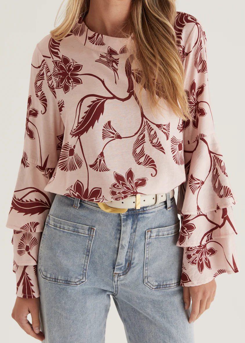 Melissa Blouse - Blush Floral