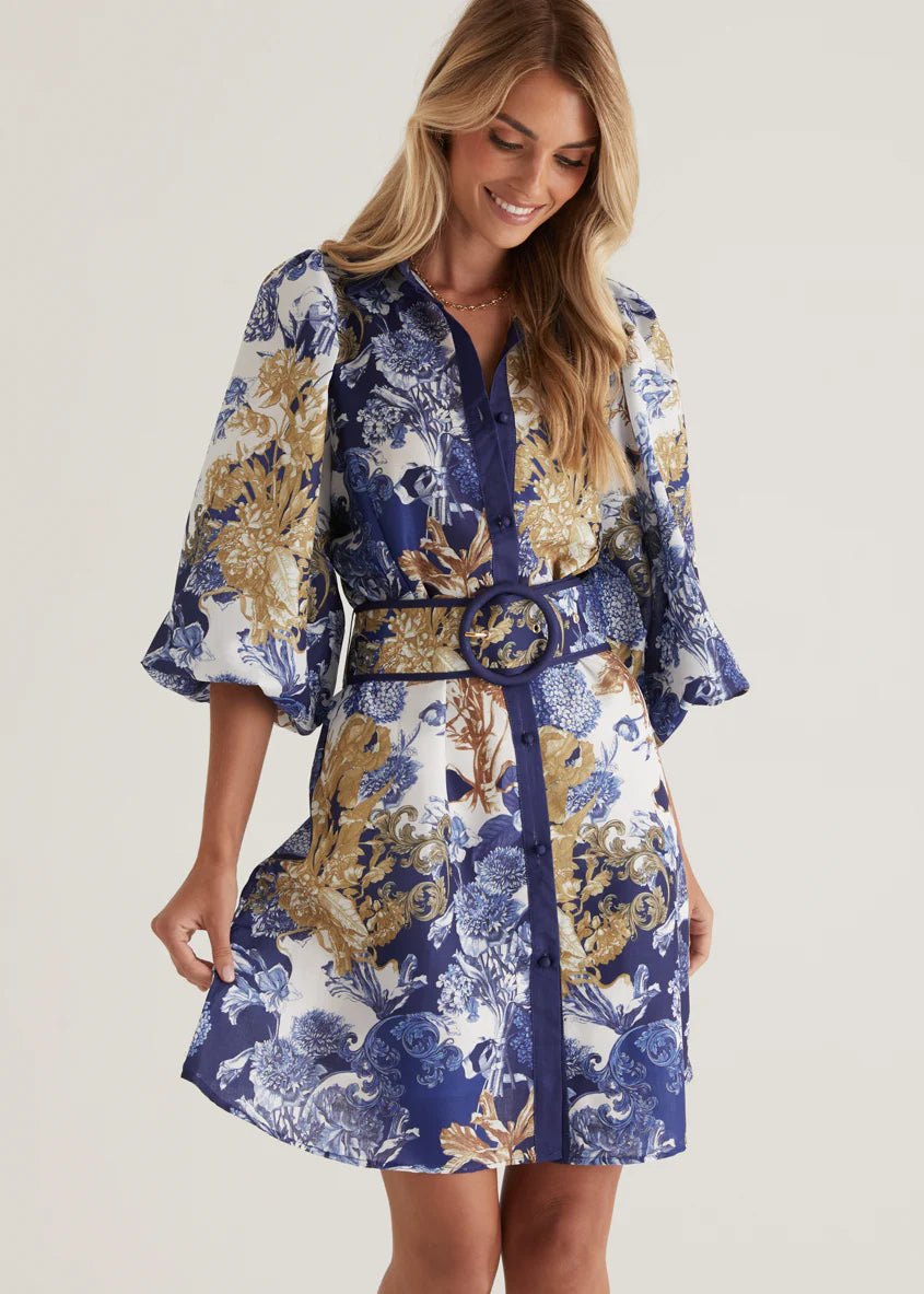 Tavana Dress - Navy Chateau