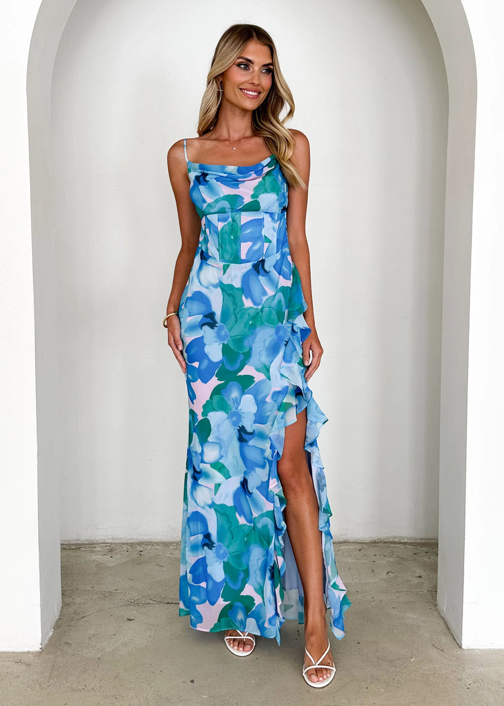 Braxton Maxi Dress - Blue Blooms