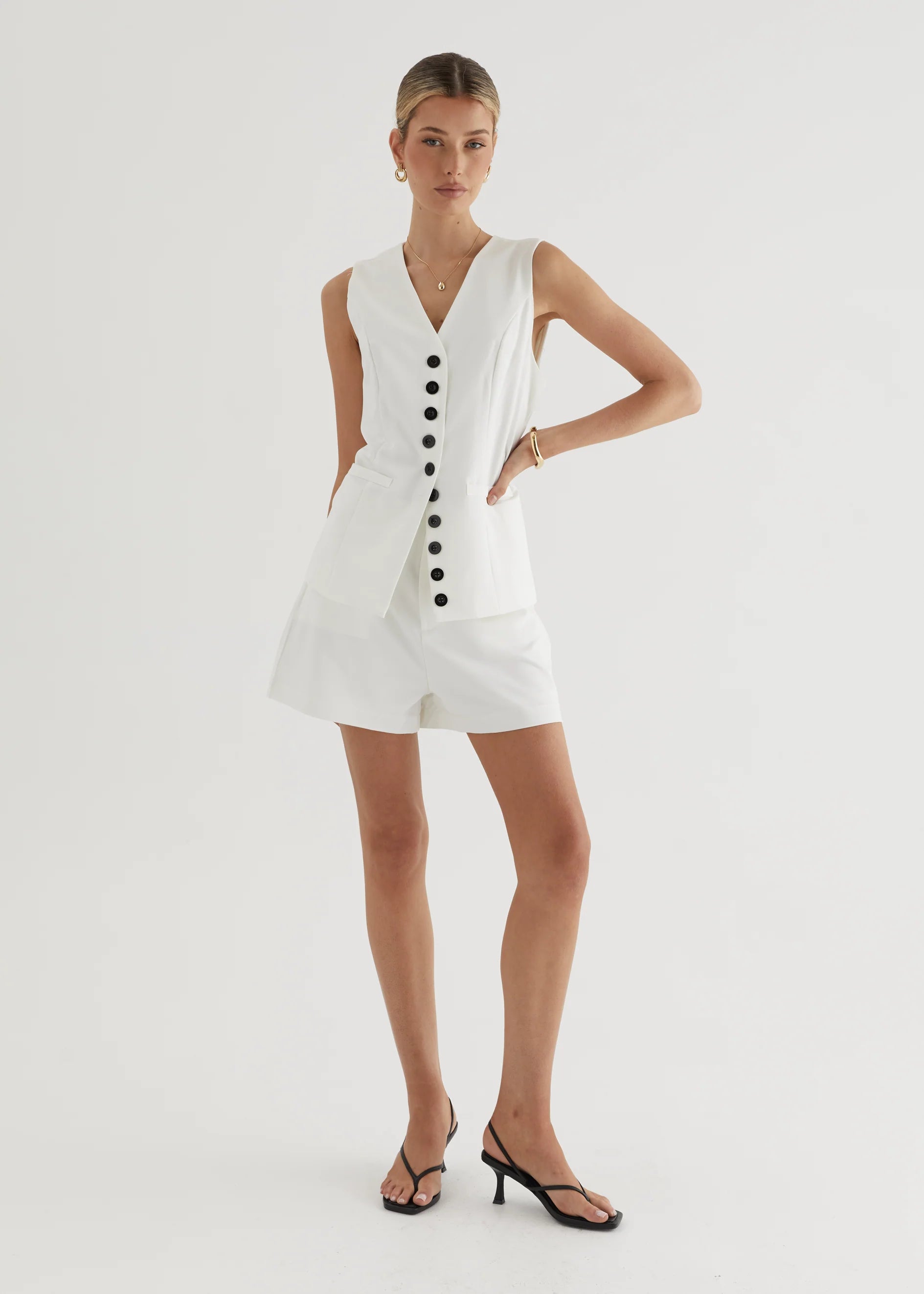 Piovera Vest Top - Off White