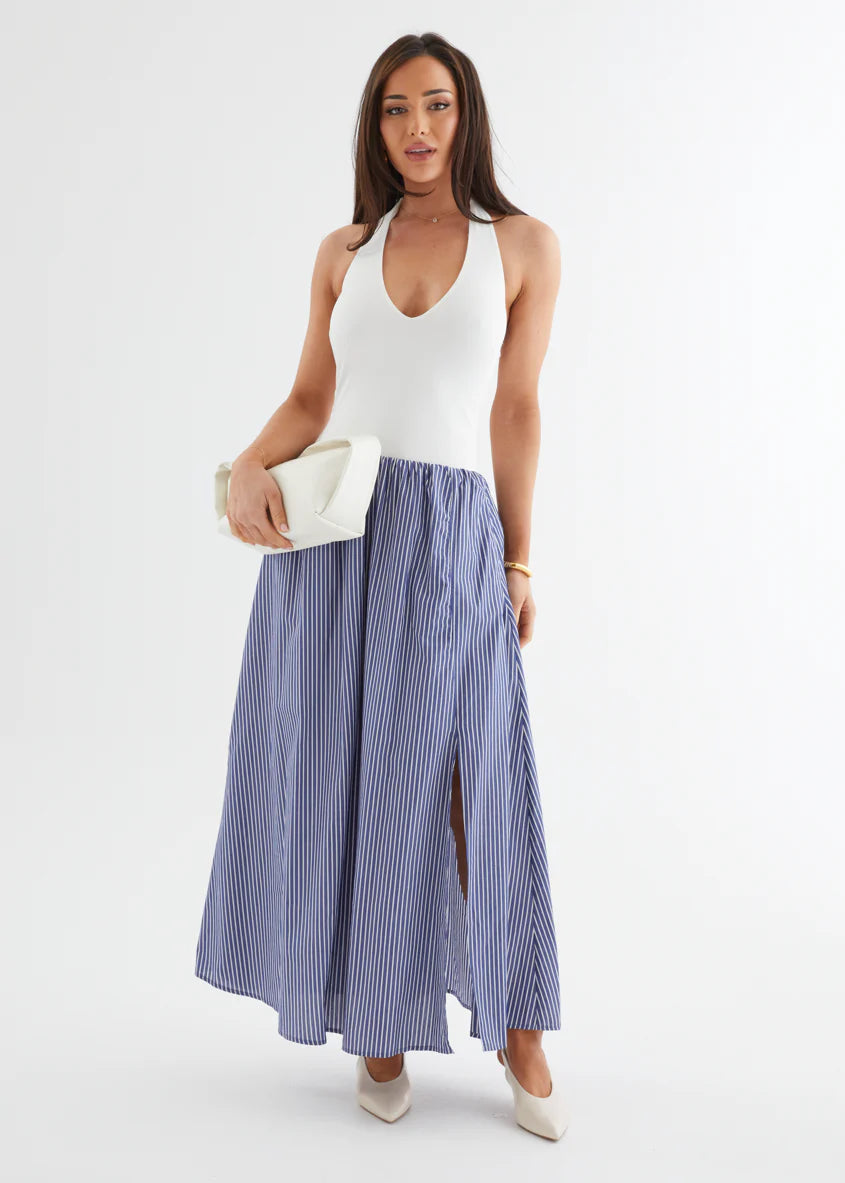 Sunni Maxi Dress - Sky Stripe