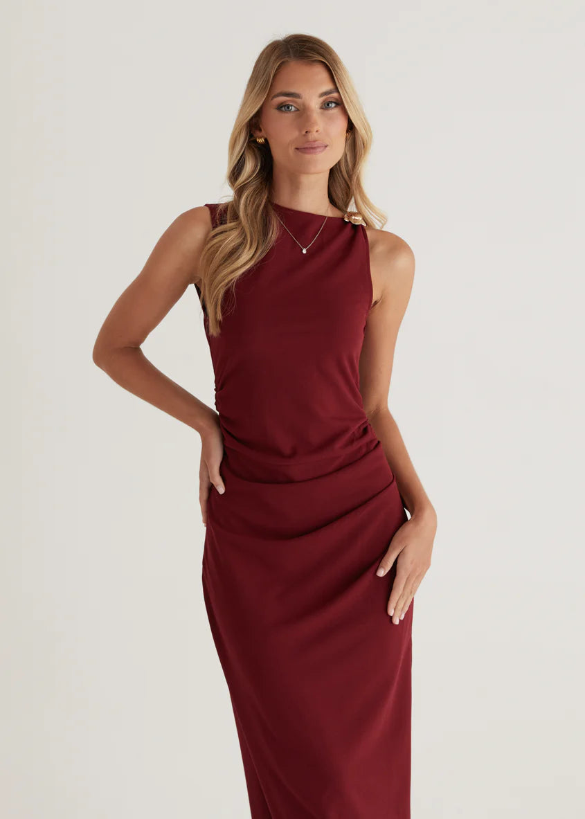 Rosita Maxi Dress - Burgundy