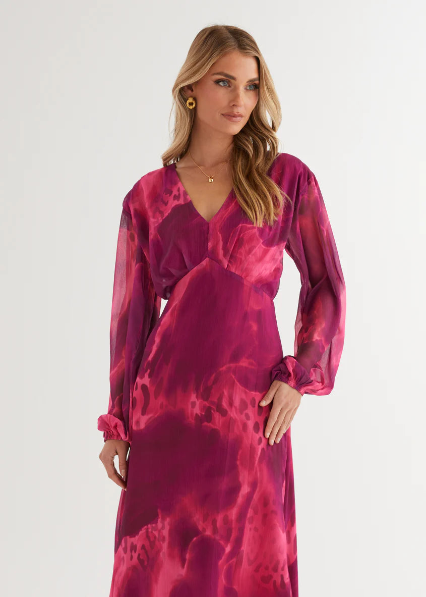 Primavera Maxi Dress - Pink Splash