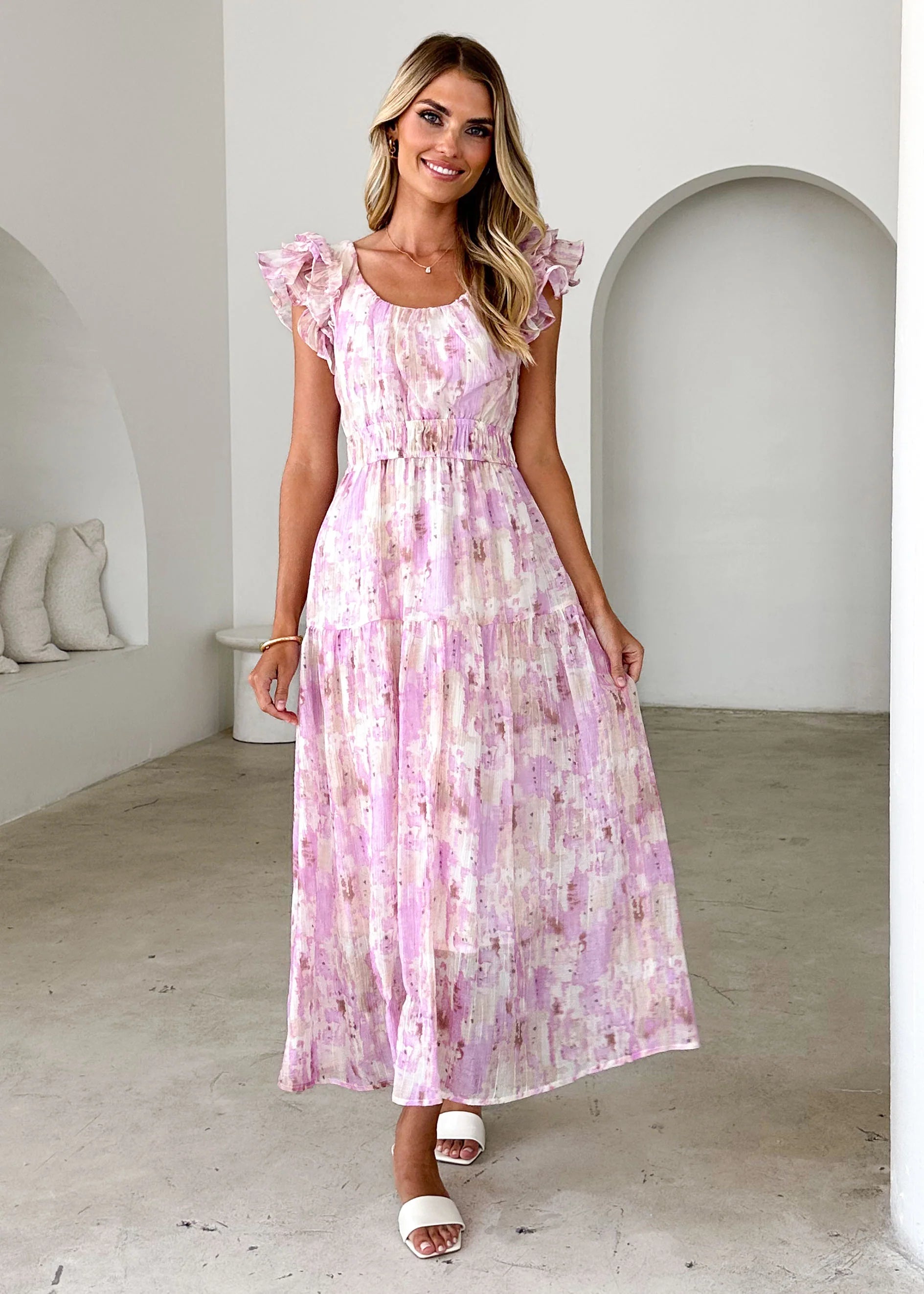 Valentina Maxi Dress - Pink Splash