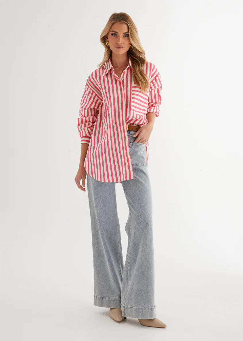 Lola Shirt - Pink Stripe