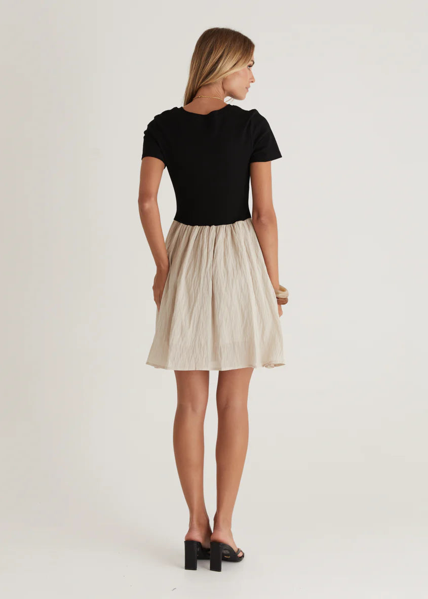 Karmen Dress - Beige Splice