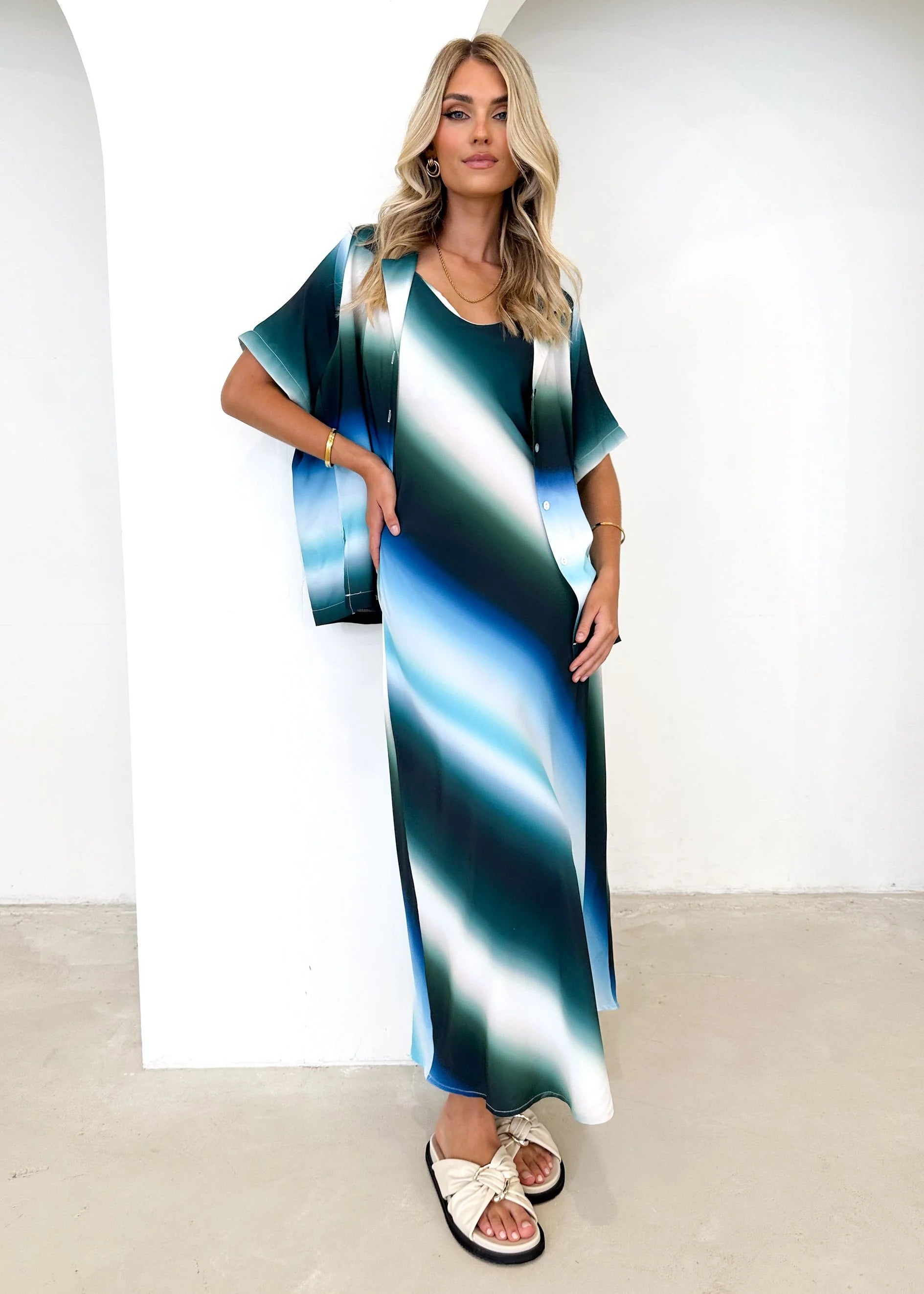 Ayloria Maxi Dress - Blue Tie Dye