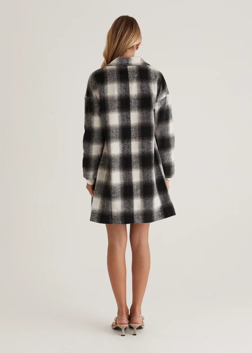 Cameron Coat - Black Check