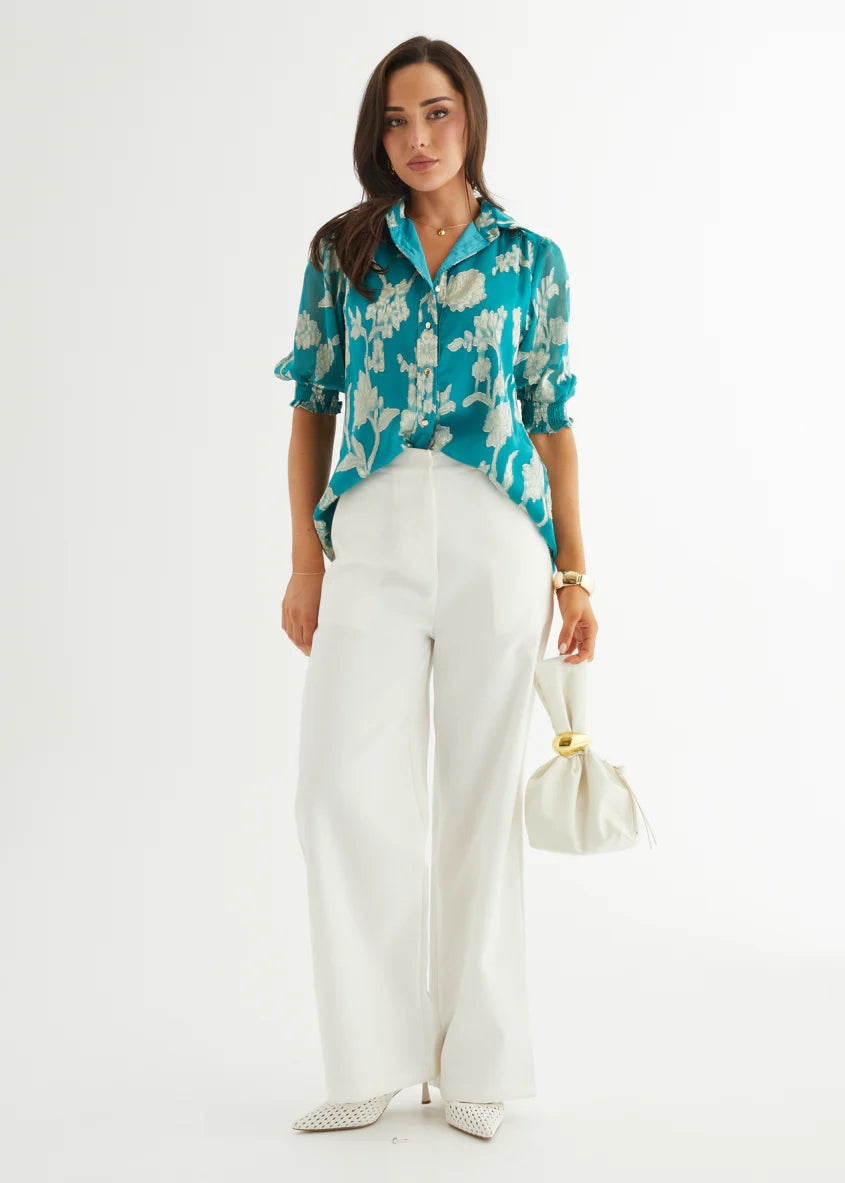 Austin Blouse - Deep Turquoise