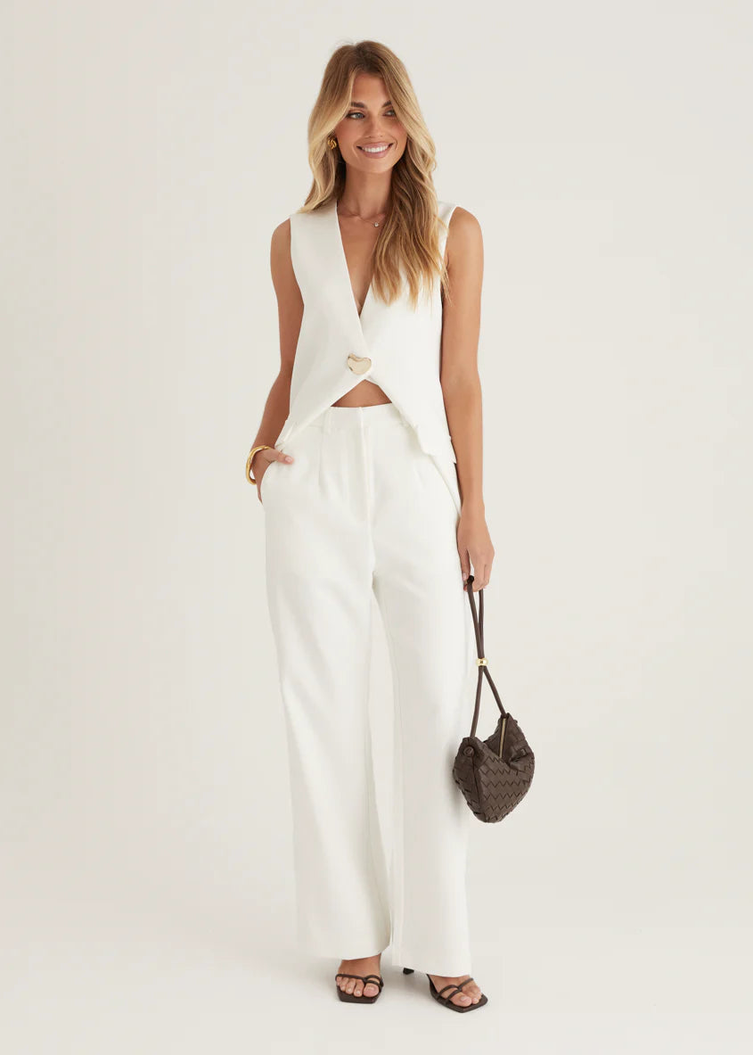 Chanelle Vest Top - Off White