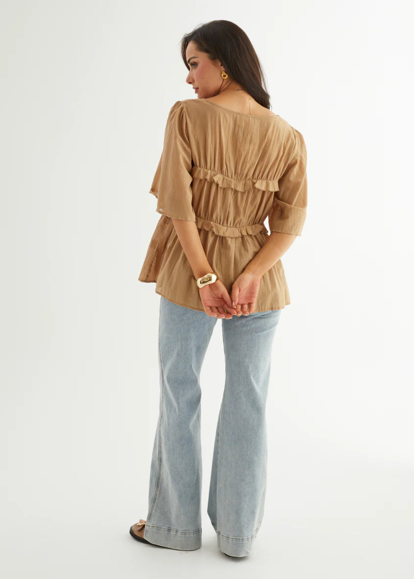 Imelda Blouse - Camel