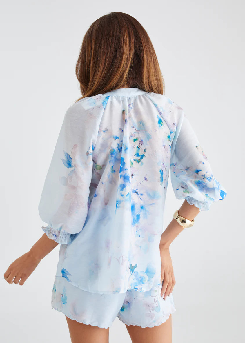 Annabell Blouse - Blue Floral