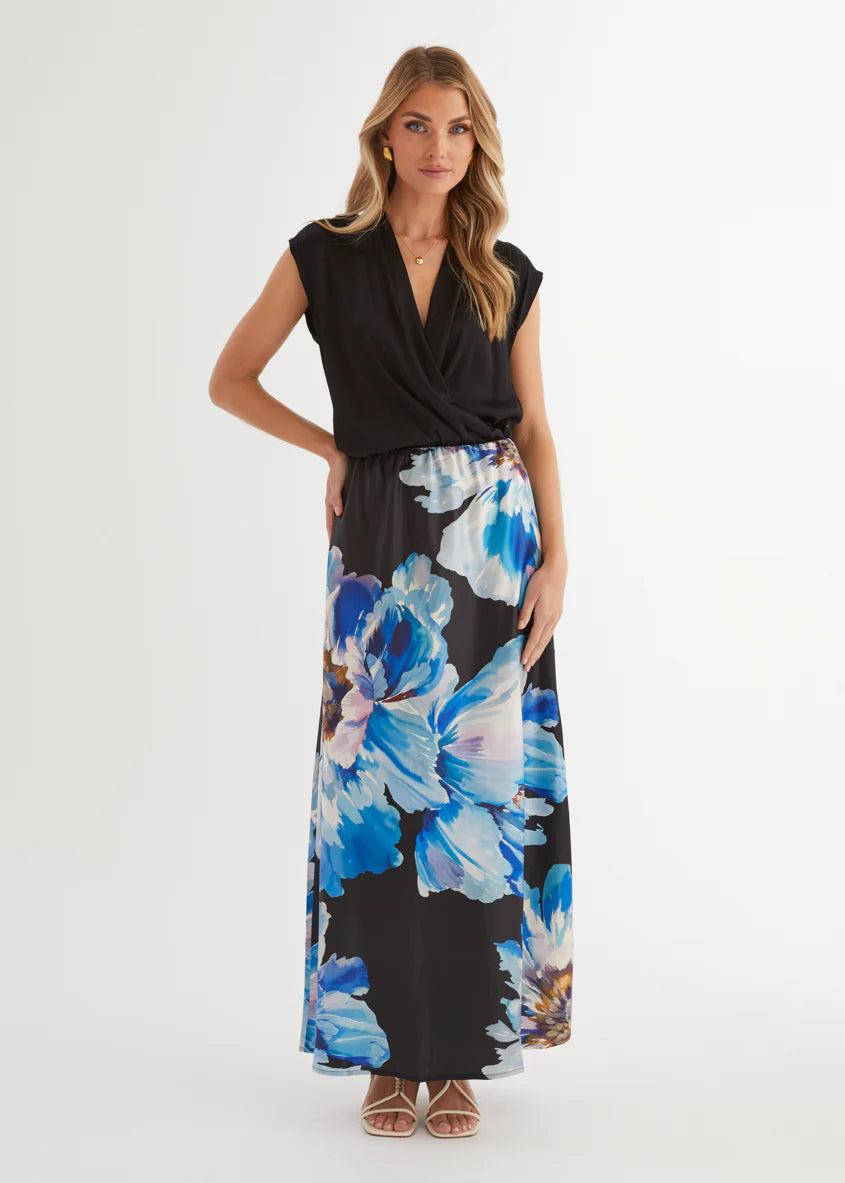 Allie Maxi Skirt - Midnight Bloom
