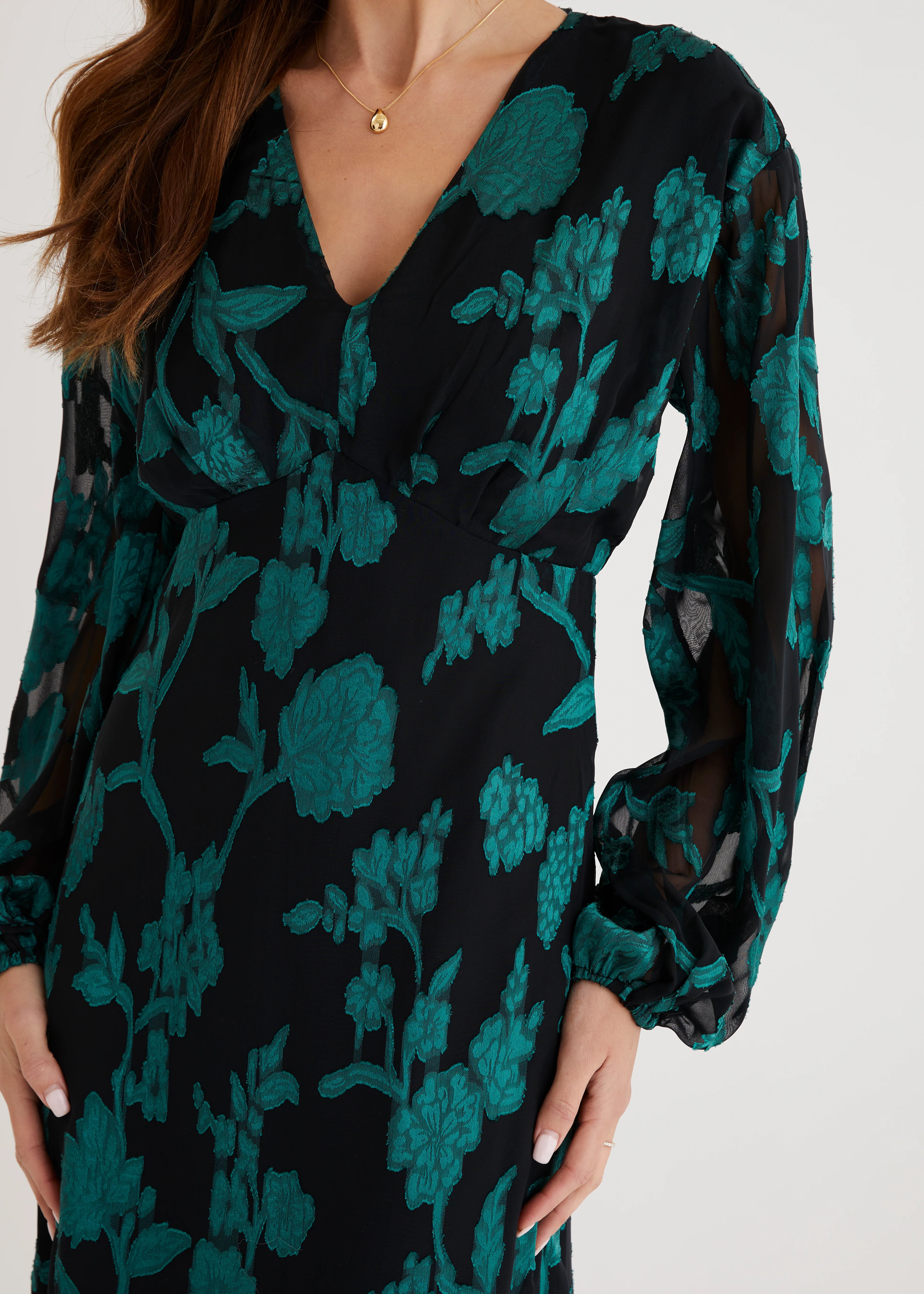 Primavera Maxi Dress - Emerald Floral