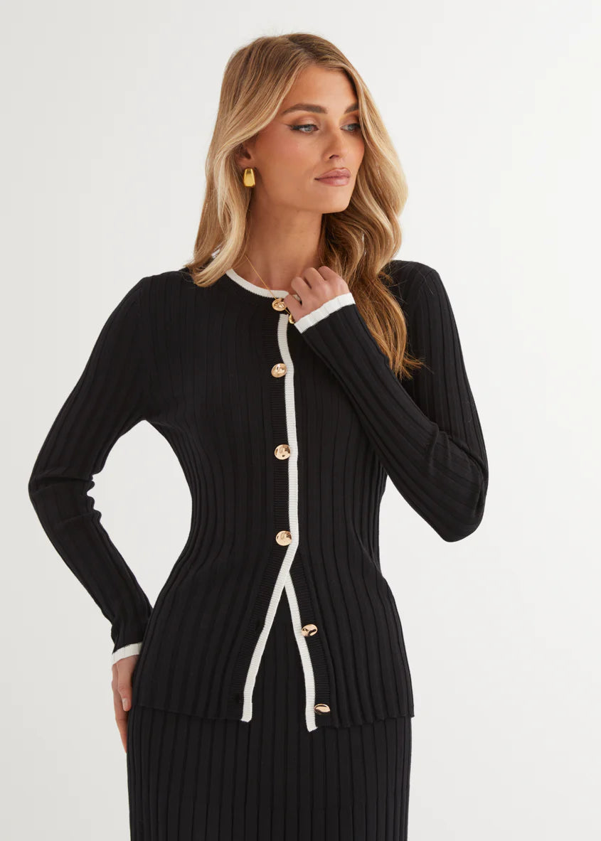 Coogee Knit Top - Black