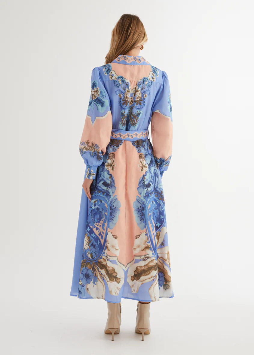 Huntington Midi Dress - Blue Willow