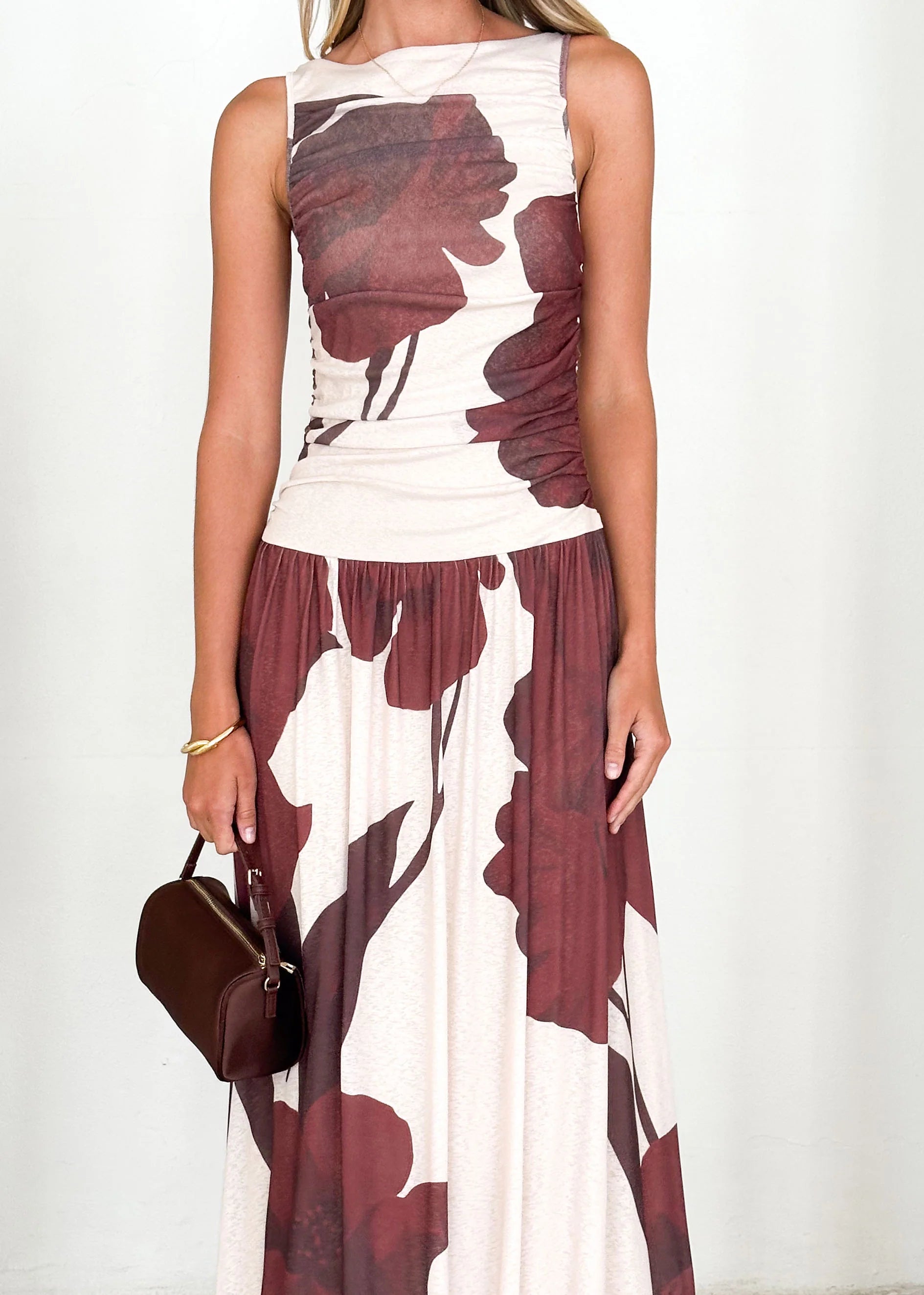 Faye Maxi Dress - Choc Flowers