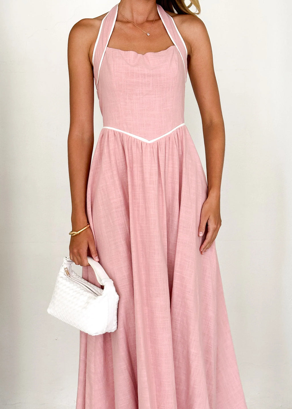 Denise Halter Maxi Dress - Blush