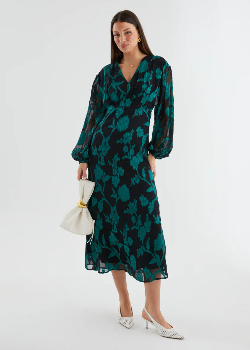 Primavera Maxi Dress - Emerald Floral
